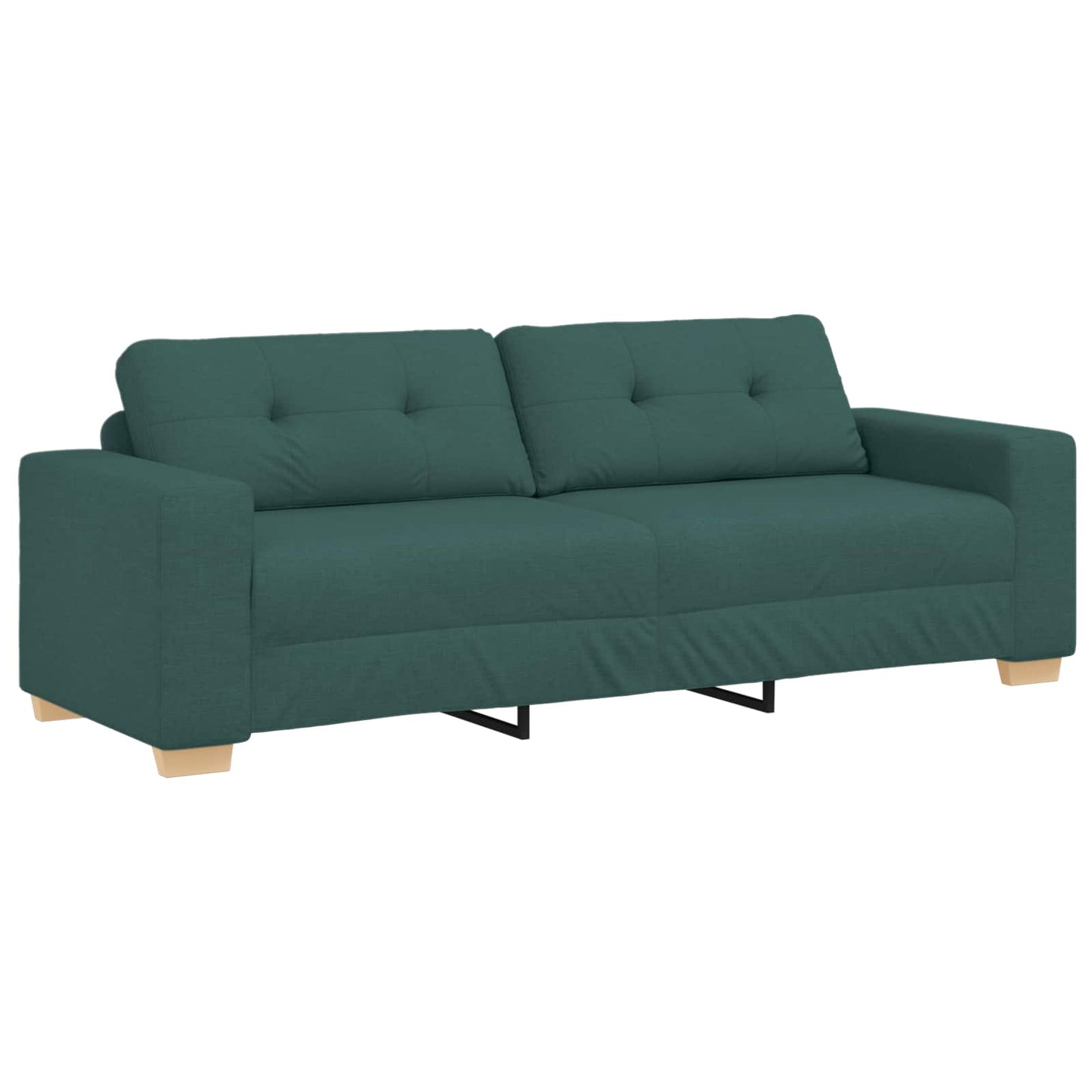 vidaXL Canapé 2 places Vert Tissu mélangé de lin
