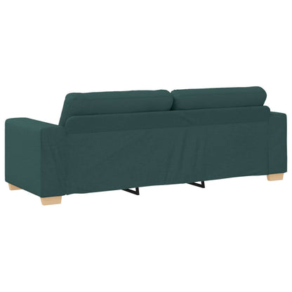 vidaXL Canapé 2 places Vert Tissu mélangé de lin