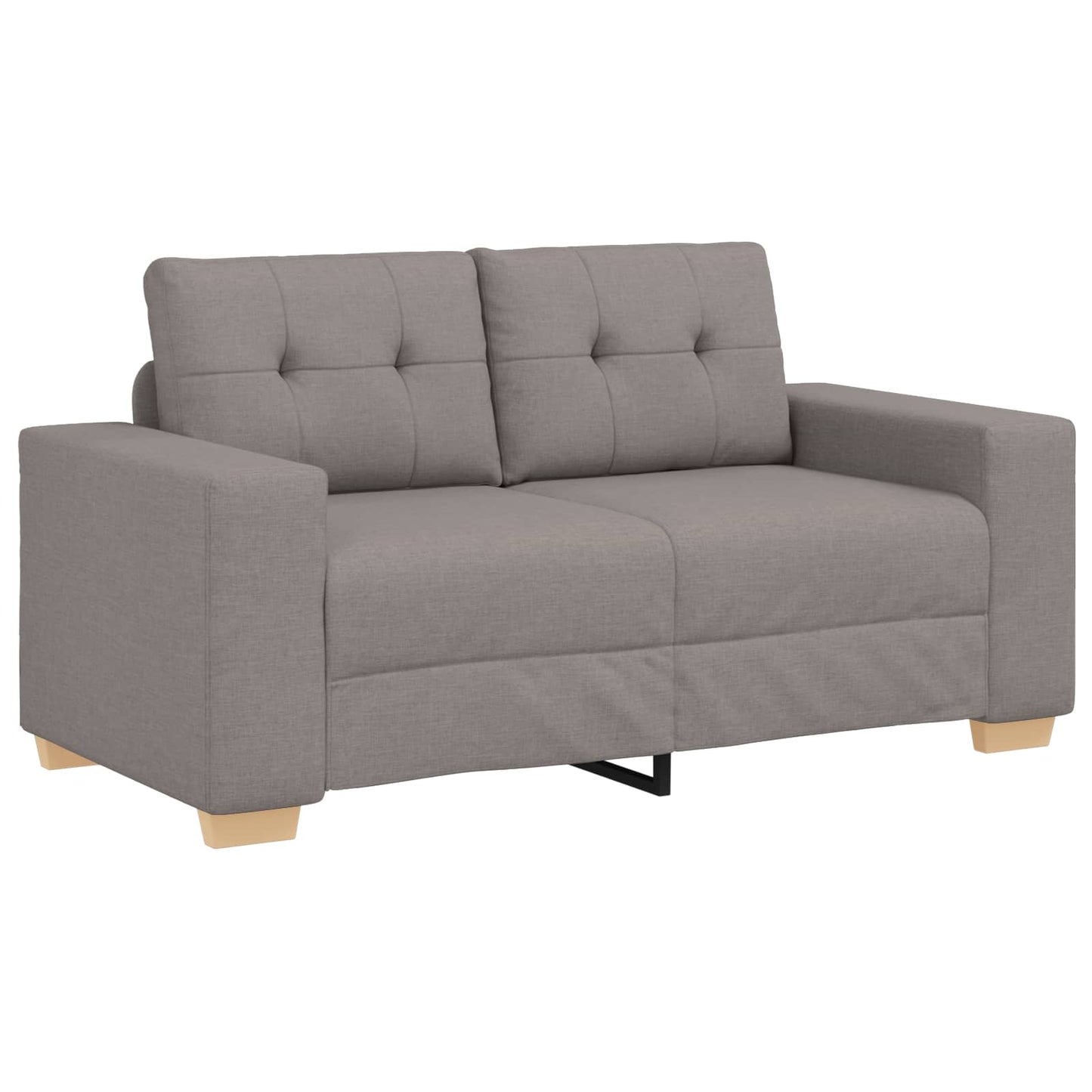 vidaXL Sofa 2 pcs Taupe Leinenmischgewebe