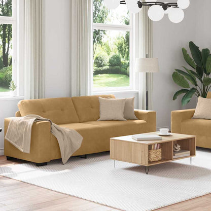 vidaXL Ensemble de canapés 2 pcs Marron 221 x 78 x 80 cm Velours
