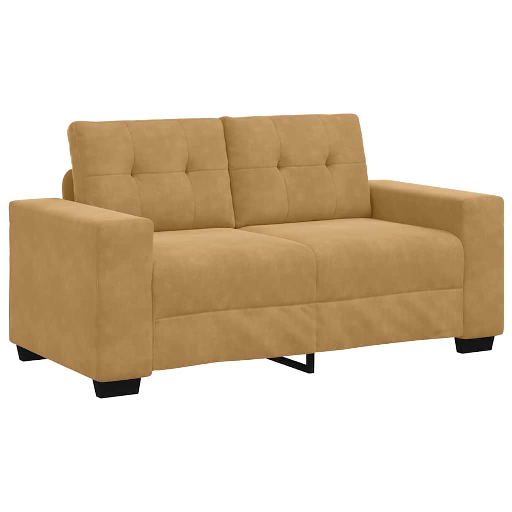 vidaXL Ensemble de canapés 2 pcs Marron 221 x 78 x 80 cm Velours