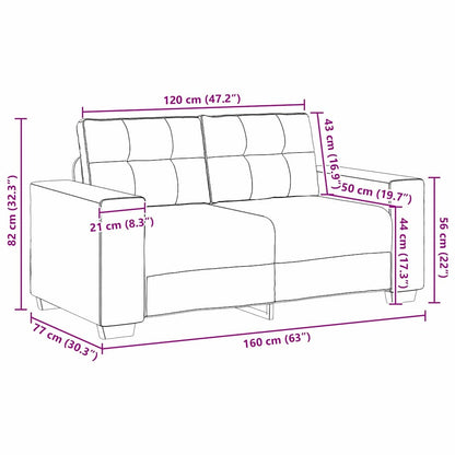vidaXL Ensemble de canapés 2 pcs Marron 221 x 78 x 80 cm Velours