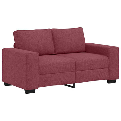 vidaXL Ensemble de canapés 2 pcs avec coussins Tissu Rouge bordeaux