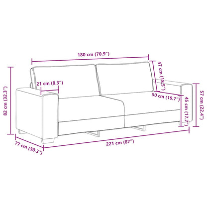 2-tlg. Sofagarnitur mit Kissen Weinrot Stoff