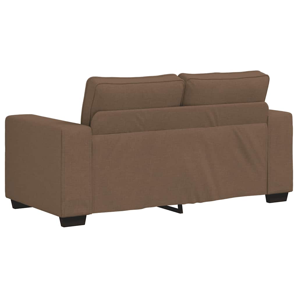 vidaXL 2-tlg. Sofagarnitur mit Kissen Braun Stoff