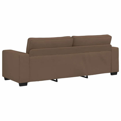 vidaXL 2-tlg. Sofagarnitur mit Kissen Braun Stoff