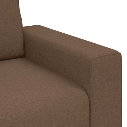 vidaXL 2-tlg. Sofagarnitur mit Kissen Braun Stoff