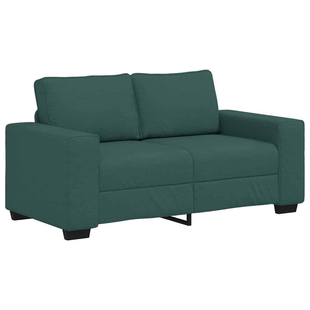 vidaXL 2-teiliges Sofa-Set mit Kissen, dunkelgrüner Stoff