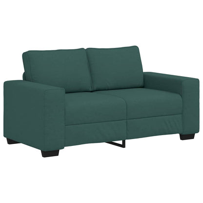 vidaXL 2-teiliges Sofa-Set mit Kissen, dunkelgrüner Stoff