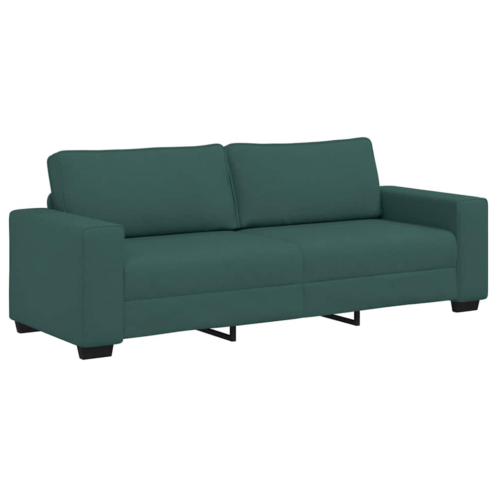vidaXL 2-teiliges Sofa-Set mit Kissen, dunkelgrüner Stoff
