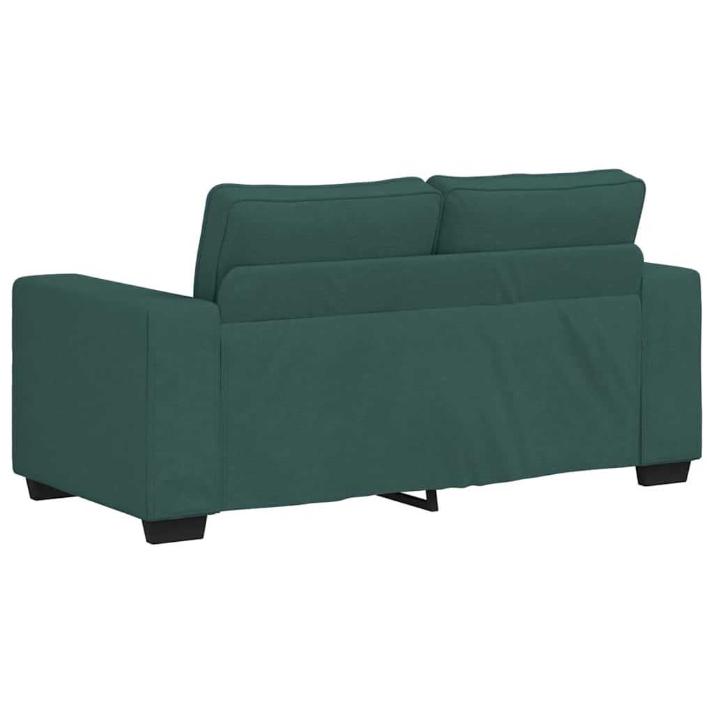 vidaXL 2-teiliges Sofa-Set mit Kissen, dunkelgrüner Stoff