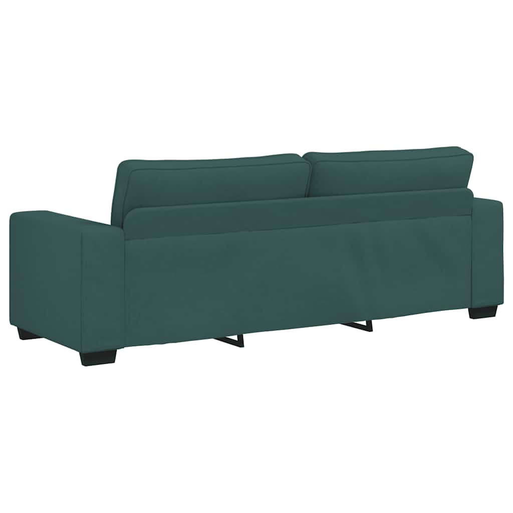 vidaXL 2-teiliges Sofa-Set mit Kissen, dunkelgrüner Stoff