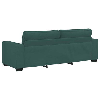 vidaXL 2-teiliges Sofa-Set mit Kissen, dunkelgrüner Stoff
