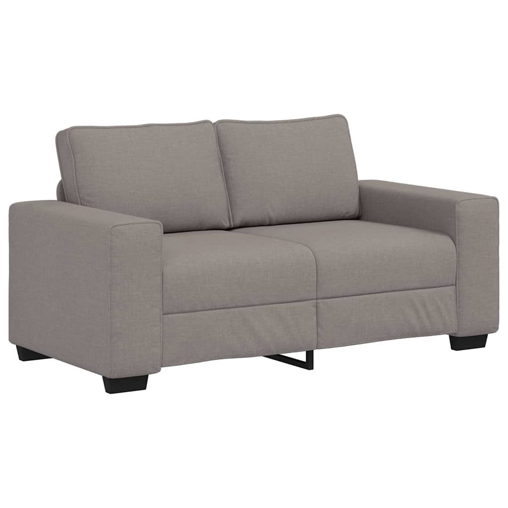 vidaXL 2-tlg. Sofagarnitur mit Kissen Taupe Stoff