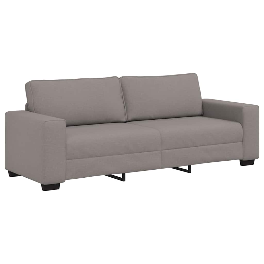 vidaXL 2-tlg. Sofagarnitur mit Kissen Taupe Stoff