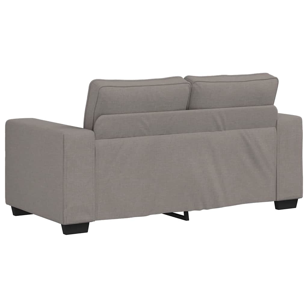 vidaXL 2-tlg. Sofagarnitur mit Kissen Taupe Stoff