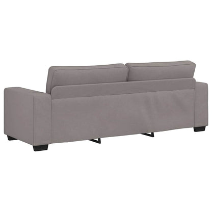 vidaXL 2-tlg. Sofagarnitur mit Kissen Taupe Stoff