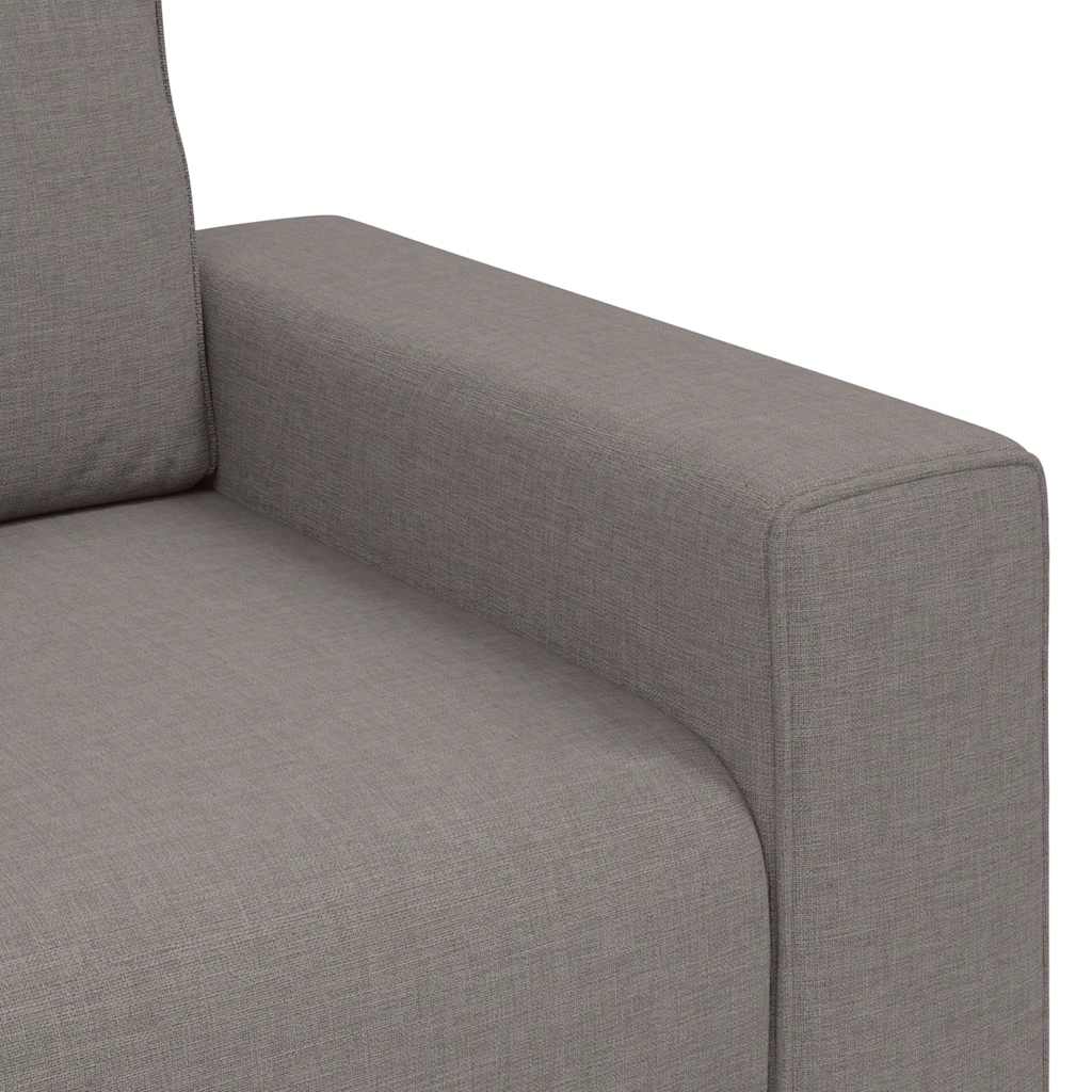 vidaXL 2-tlg. Sofagarnitur mit Kissen Taupe Stoff