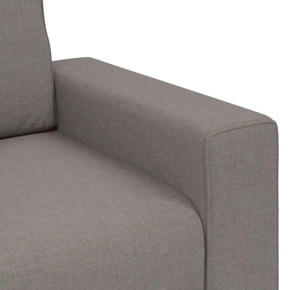 vidaXL 2-tlg. Sofagarnitur mit Kissen Taupe Stoff