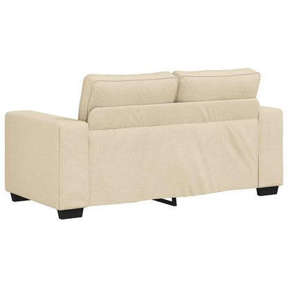 vidaXL Ensemble de canapés 2 pcs avec coussins Tissu Crème