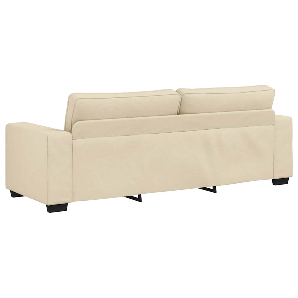 vidaXL Ensemble de canapés 2 pcs avec coussins Tissu Crème