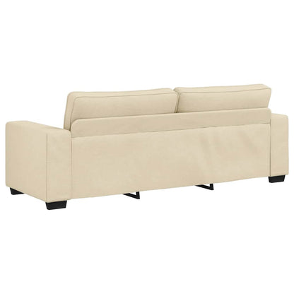 vidaXL Ensemble de canapés 2 pcs avec coussins Tissu Crème