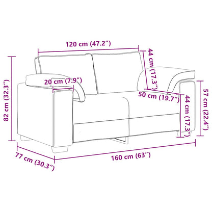 2-teiliges Sofa-Set mit Kissen, weinroter Samt