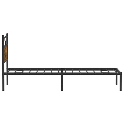 vidaXL Bettgestell ohne Matratze Räuchereiche 90x200 cm Holzwerkstoff