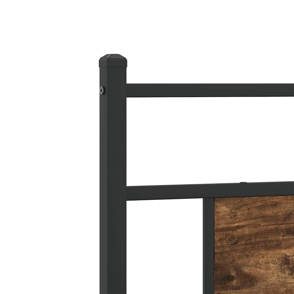 vidaXL Bettgestell ohne Matratze Räuchereiche 90x200 cm Holzwerkstoff