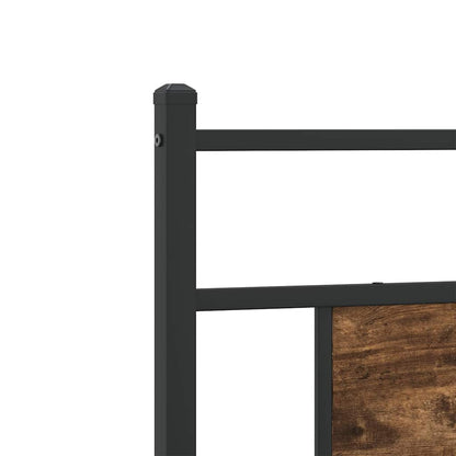 vidaXL Bettgestell ohne Matratze Räuchereiche 90x200 cm Holzwerkstoff