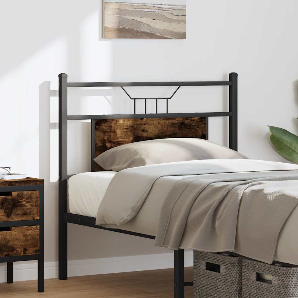 vidaXL Ersatz-Kopfteil Räuchereiche 75 cm Holzwerkstoff und Stahl