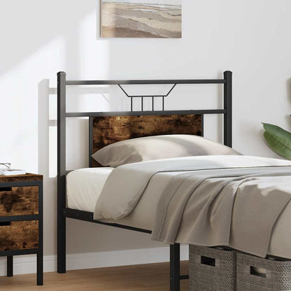 vidaXL Ersatz-Kopfteil Räuchereiche 75 cm Holzwerkstoff und Stahl