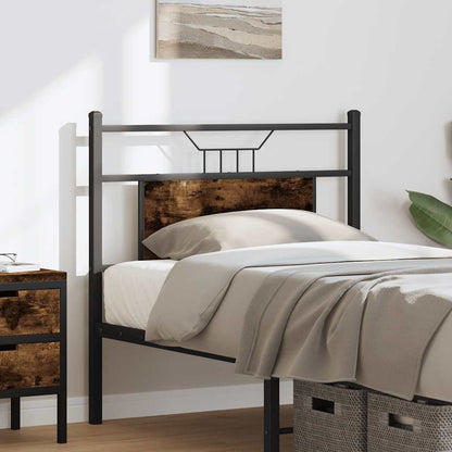vidaXL Ersatz-Kopfteil Räuchereiche 90 cm Holzwerkstoff und Stahl