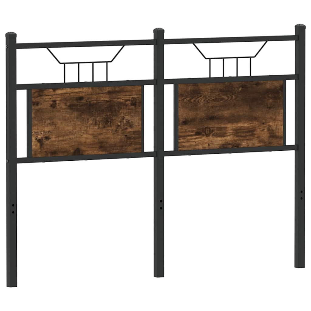 vidaXL Ersatz-Kopfteil Räuchereiche 120 cm Holzwerkstoff und Stahl