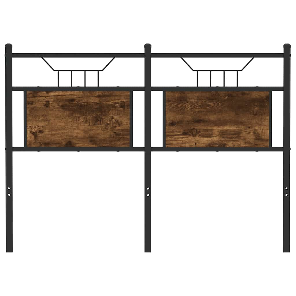 vidaXL Ersatz-Kopfteil Räuchereiche 120 cm Holzwerkstoff und Stahl