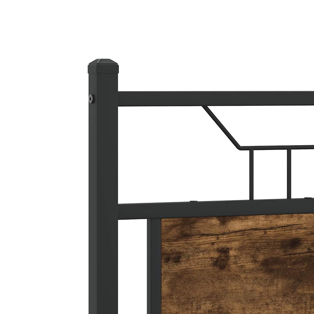 vidaXL Ersatz-Kopfteil Räuchereiche 120 cm Holzwerkstoff und Stahl