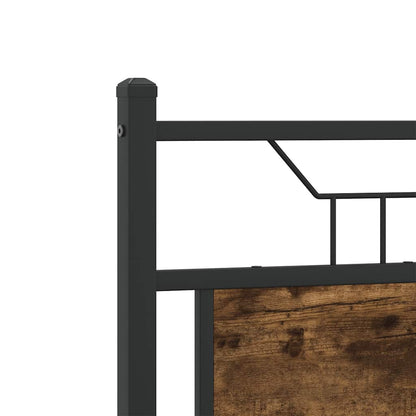 vidaXL Ersatz-Kopfteil Räuchereiche 120 cm Holzwerkstoff und Stahl