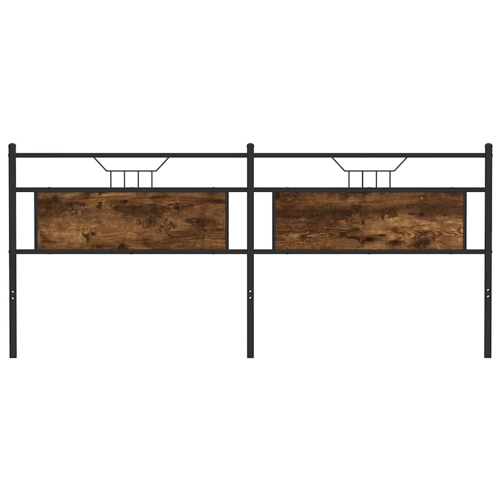 vidaXL Ersatz-Kopfteil Räuchereiche 193 cm Holzwerkstoff und Stahl