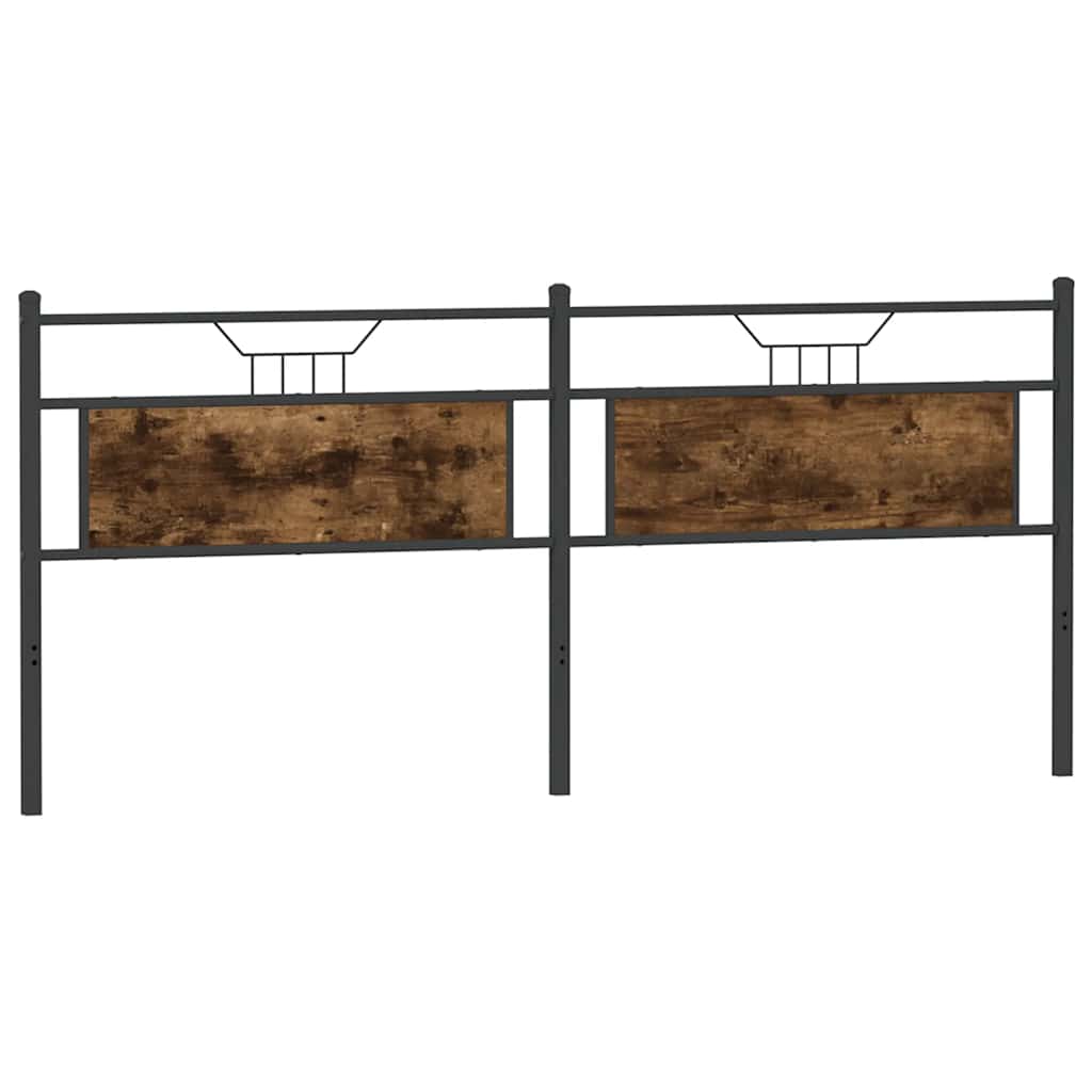 Ersatz-Kopfteil Räuchereiche 193 cm Holzwerkstoff und Stahl