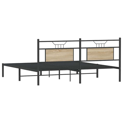 Bettgestell ohne Matratze Sonoma-Eiche 183x203 cm Holzwerkstoff