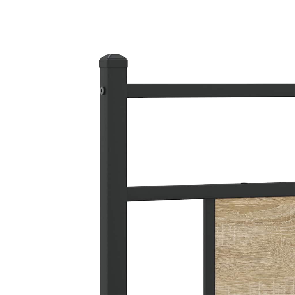 vidaXL Ersatz-Kopfteil Sonoma-Eiche 80 cm Holzwerkstoff und Stahl