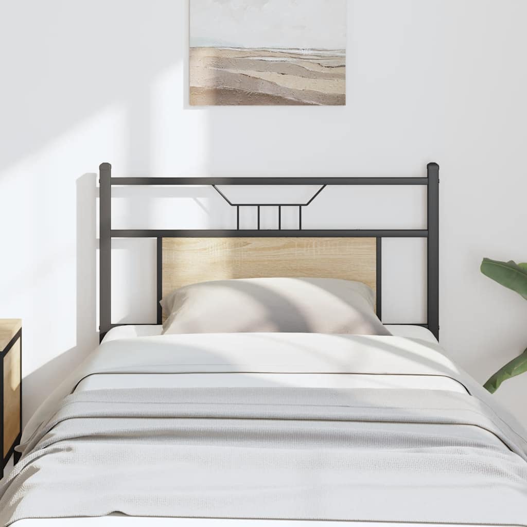 vidaXL Ersatz-Kopfteil Sonoma-Eiche 80 cm Holzwerkstoff und Stahl