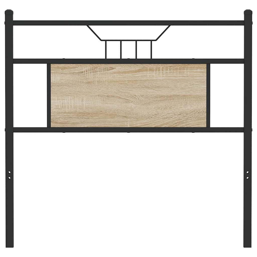 vidaXL Kopfteil Sonoma-Eiche 90 cm Holzwerkstoff und Stahl
