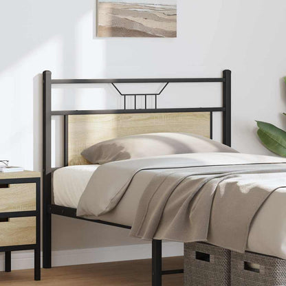 vidaXL Ersatz-Kopfteil Sonoma-Eiche 107 cm Holzwerkstoff und Stahl