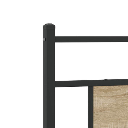 vidaXL Ersatz-Kopfteil Sonoma-Eiche 107 cm Holzwerkstoff und Stahl