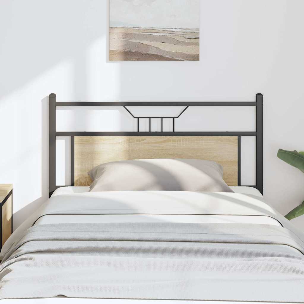 vidaXL Ersatz-Kopfteil Sonoma-Eiche 107 cm Holzwerkstoff und Stahl