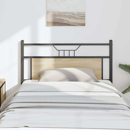 vidaXL Ersatz-Kopfteil Sonoma-Eiche 107 cm Holzwerkstoff und Stahl