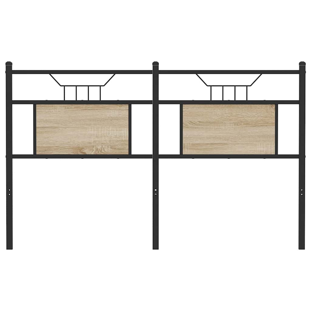 vidaXL Kopfteil Sonoma-Eiche 137 cm Holzwerkstoff und Stahl