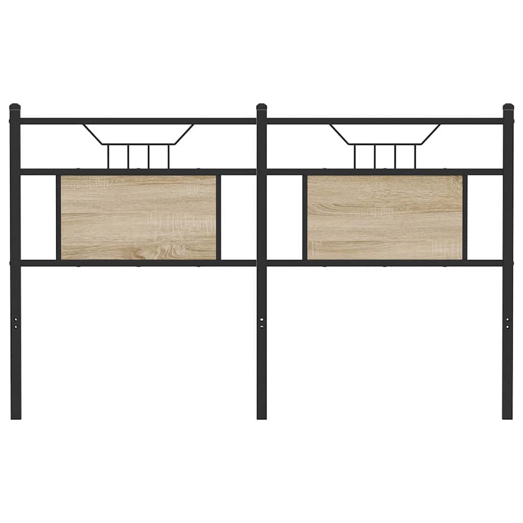 vidaXL Kopfteil Sonoma-Eiche 140 cm Holzwerkstoff und Stahl