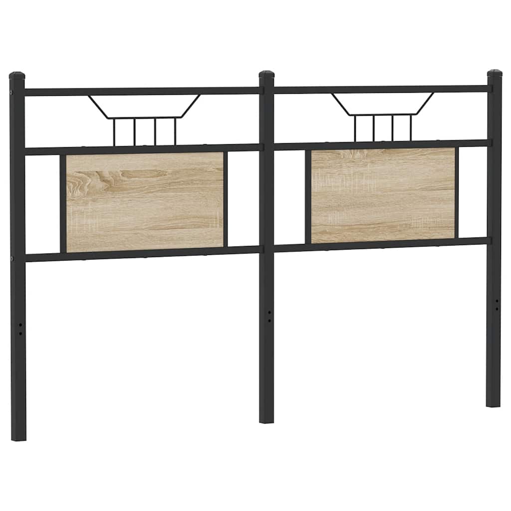 vidaXL Kopfteil Sonoma-Eiche 140 cm Holzwerkstoff und Stahl